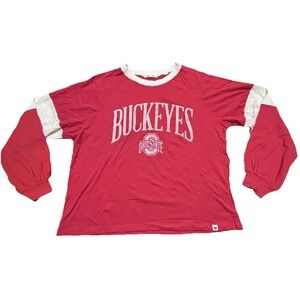 Women's NWT 47 Brand Ohio State Buckeyes Long Sleeve Retro Shirt Size Large